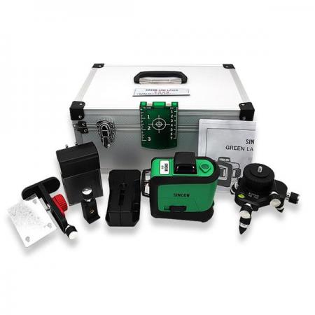 디바이스마트,계측기/측정공구 > 측정용 공구/장비 > 수평계/경사계/각도기,신콘,3D 그린 레이저 레벨기 G5S,마그네틱 댐핑 방식 / 수직360도 x 2 + 수평360도 x 1 / 측정범위 30M / 정밀도 ±1mm/7m / 자동보정범위 ±3.5º / 일본 샤프 LD 다이오드