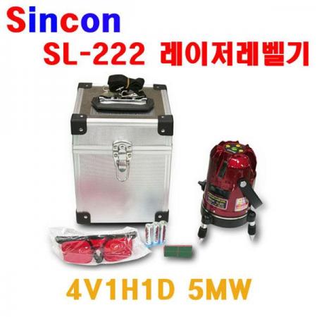 디바이스마트,계측기/측정공구 > 측정용 공구/장비 > 수평계/경사계/각도기,신콘,멀티 라인 레이저 레벨기 SL-222,마그네틱 댐핑 방식 / 수직4 + 수평1 + 바닥점 / 1mW 이하 / 작업범위 20M / 자동보정범위 ±4º / 사이즈 110x185mm