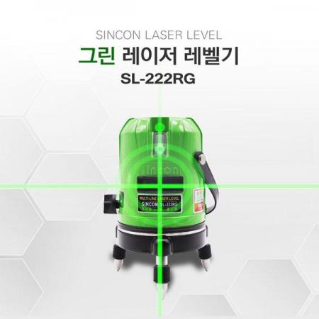 디바이스마트,계측기/측정공구 > 측정용 공구/장비 > 수평계/경사계/각도기,신콘,그린 레이저 레벨기 SL-222RG,마그네틱 댐핑 방식 / 수직4 + 수평1 + 포인트2 + 바닥점1 / 작업범위 30M / 정밀도 ±1mm/7m / 자동보정범위 ±3.5º / 샤프 그린 LD 다이오드