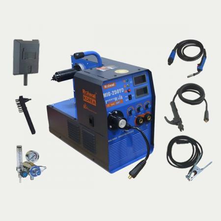 디바이스마트,수공구/전자공구/전동공구 > 용접공구 > 용접기 >  CO2 용접기 ,로웰코리아,CO2용접기 MIG-250YD (미그/아크 겸용),인버터 미그/아크 겸용 용접기 / 단상 220V / 8KVA / 50-250A / 5kw 이상 사용가능 / 논가스봉 사용 시 가스없이 용접가능