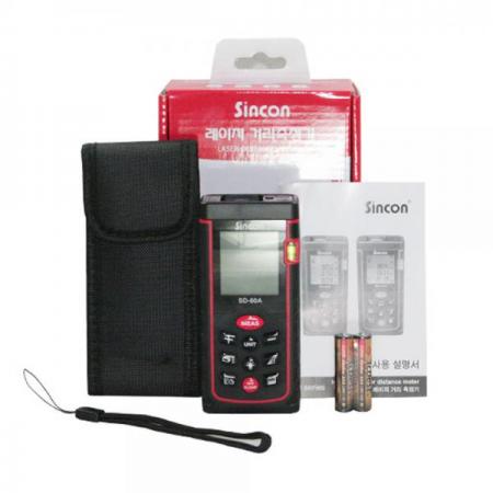 디바이스마트,계측기/측정공구 > 측정용 공구/장비 > 거리측정기,신콘,디지털 레이저 거리 측정기 SD-60A,측정거리 : 60M / 정밀도 : ±1.5mm / 측정단위 : mm, in, ft / 전원 1.5V AAA *2EA / 수명 6,000회 / 사이즈 : 118*54*28mm