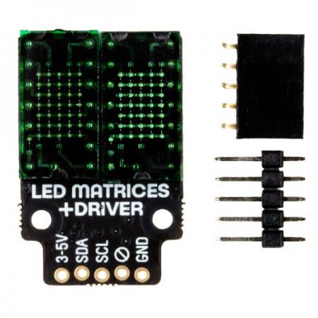 디바이스마트,MCU보드/전자키트 > 디스플레이 > 도트매트릭스,Pimoroni,LED Dot Matrix Breakout – Green [PIM527],레트로 5x7 LED 마이크로 도트매트릭 / 색상: 녹색 /  I2C 인터페이스 / 3V ~ 5V 호환 / 모든 Raspberry Pi 모델과 호환 / 납땜 불필요
