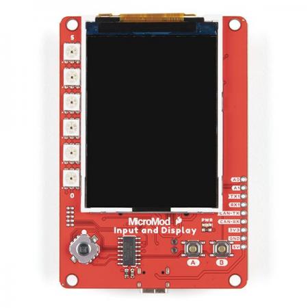 디바이스마트,MCU보드/전자키트 > 디스플레이 > LCD/OLED,SparkFun,SparkFun MicroMod Input and Display Carrier Board [DEV-16985],입력 및 디스플레이 캐리어 보드 / 240 x 320 픽셀, 2.4인치 TFT 디스플레이 / APA102 LED (6개 주소 지정 가능), 3.3V 1A 전압 조정기 등 탑재 / I2C