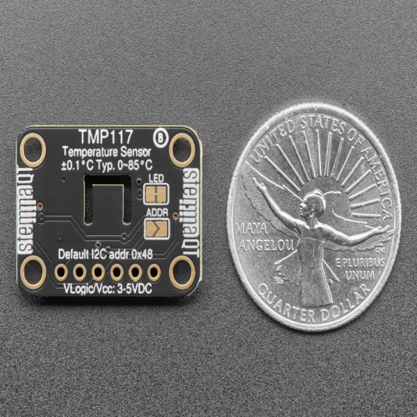 디바이스마트,MCU보드/전자키트 > 센서모듈 > 온도/습도 > 온도센서,Adafruit,Adafruit TMP117 ±0.1°C High Accuracy I2C Temperature Sensor - STEMMA QT / Qwiic [ada-4821],± 0.1°C 고정밀 I2C 온도 센서 / 16 비트 / 0.0078°C의 측정 분해능 /  5V,3.3V 로직 과의 호환