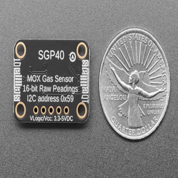디바이스마트,MCU보드/전자키트 > 센서모듈 > 먼지/가스/연기/불꽃 > 가스/공기질/연기센서,Adafruit,Adafruit SGP40 Air Quality Sensor Breakout - VOC Index - STEMMA QT / Qwiic [ada-4829],SGP40 멀티 픽셀 가스 센서 / 광범위한 휘발성 유기 화합물 (VOC) 및 H2를 감지 / I2C