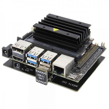 디바이스마트,MCU보드/전자키트 > 인공지능/임베디드/산업용 > 인공지능/머신러닝 > 인공지능 확장보드/액세서리,SMG,Jetson Nano mSATA SSD 확장보드 [T130],젯슨나노의 스토리지 확장용 보드 입니다. USB 3.1 포트를 통해 mSATA 규격의 SSD를 젯슨나노에 연결할 수 있습니다.