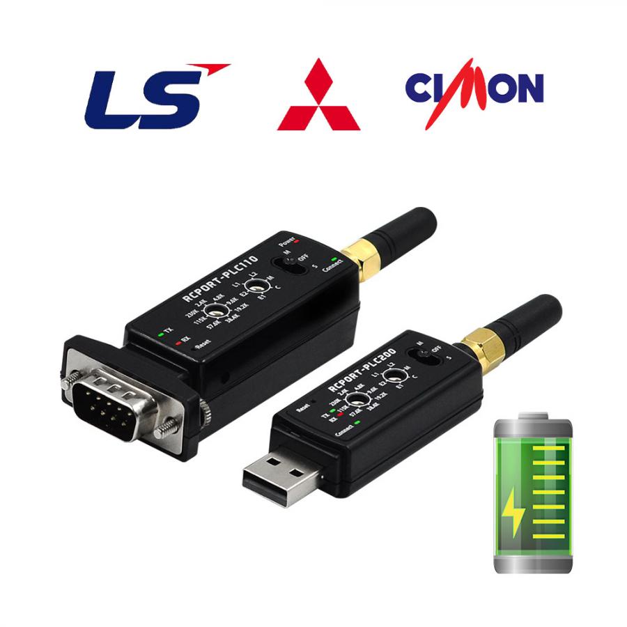무선 PLC 통신 RCPORT-PLC110 SET (배터리내장) (LS산전 - MASTER K, XGB, XGT, 미쯔비시 -MELSEC Q 등등 )