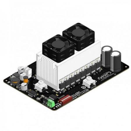 디바이스마트,MCU보드/전자키트 > 버튼/스위치/제어/RTC > 모터/모터컨트롤,Cytron,160Amp 8V-28V SmartDrive DC Motor Driver [MDS160A],brushed DC motor 1개 양방향 제어 / 모터 전압 8V~28V / 최대 모터 전류 190A(피크, 1분), 175A(2분), 160A(연속) / 주의:  역극성 보호 기능 없음, 반드시 배터리 및 부하에 적절한 케이블/와이어 사용