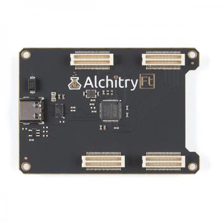 디바이스마트,MCU보드/전자키트 > 프로세서/개발보드 > FPGA,SparkFun,Alchitry Ft Element Board [DEV-17526],Au 및 Au+ FPGA 개발 보드(Xilinx Artix 7)용 확장 보드 / 50핀 보드 커넥터 4개 / USB-C 커넥터