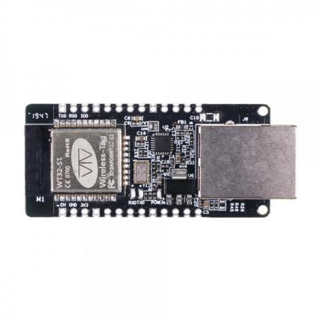 디바이스마트,MCU보드/전자키트 > 통신/네트워크 > 이더넷/PoE(Power over Ethernet),Seeedstudio,ESP32 시리즈 기반 시리얼 이더넷 모듈 - WT32-ETH01 [102991455],ESP32 시리즈 WT32-S1 MCU 기반 / complete TCP/IP 프로토콜 스택 통합 / 2.4GHz Wi-Fi 및 Bluetooth 지원