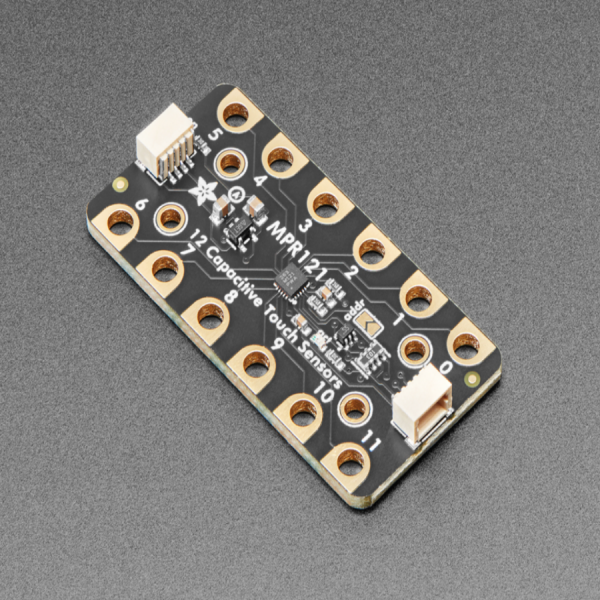 디바이스마트,MCU보드/전자키트 > 센서모듈 > 기울기/진동/충격/터치 > 지문/전도성/터치센서,Adafruit,MPR121 12-Key Capacitive Touch Sensor Gator Breakout - STEMMA QT/Qwiic [ada-4830],정전식 터치 감지 / 12개의 개별 터치패드 처리 가능 / I2C 지원 / 3V 전용