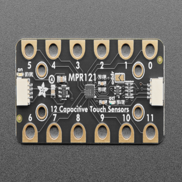 디바이스마트,MCU보드/전자키트 > 센서모듈 > 기울기/진동/충격/터치 > 지문/전도성/터치센서,Adafruit,MPR121 12-Key Capacitive Touch Sensor Gator Breakout - STEMMA QT/Qwiic [ada-4830],정전식 터치 감지 / 12개의 개별 터치패드 처리 가능 / I2C 지원 / 3V 전용