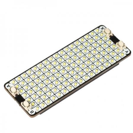 디바이스마트,MCU보드/전자키트 > 디스플레이 > LED,Pimoroni,Pico Scroll Pack [PIM545],라즈베리파이 Pico 호환 화이트 LED / 7x17 / 밝기 개별 제어 가능 / 버튼 4개 / 65mm x 25mm x 10mm / C, C++, Python 프로그래밍 가능