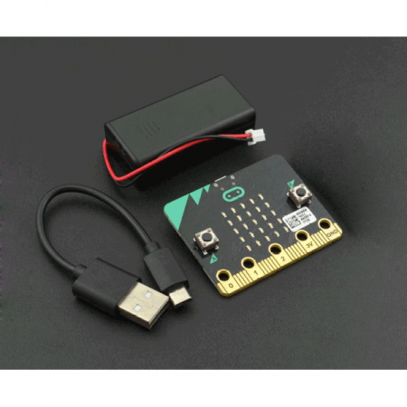 디바이스마트,오픈소스/코딩교육 > Micro:Bit > 마이크로비트 보드/묶음구성,DFROBOT,마이크로비트 필수 패키지 micro:bit Go (On-the-go Starter Bundle) [KIT0130],코딩교육용으로 좋은 micro : bit Go 번들, micro:bit 보드V2.21, USB 케이블 및 배터리와 배터리 홀더가 포함되어 있는 스타터 키트
