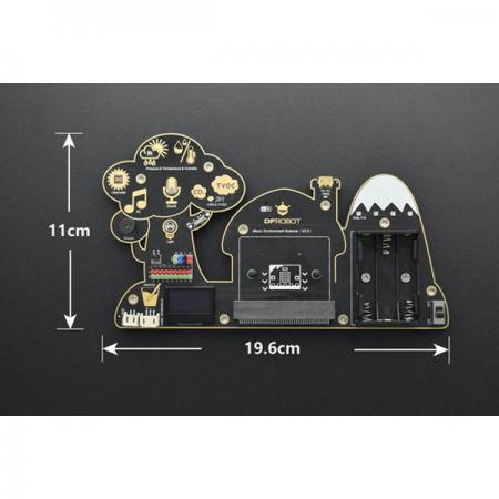 디바이스마트,오픈소스/코딩교육 > Micro:Bit > 마이크로비트 확장/변환보드,DFROBOT,마이크로비트 환경 과학 확장보드 V2.0 [MBT0034],과학, IoT 교육용 확장보드 / 환경 조건 측정 가능 / UV, 온도, 기압, 수질센서 등 내장 / IFTTT, ThingSpeak, EasyIoT 플랫폼 지원