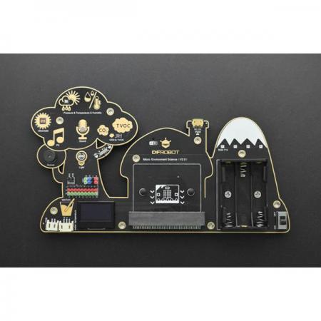 디바이스마트,오픈소스/코딩교육 > Micro:Bit > 마이크로비트 확장/변환보드,DFROBOT,마이크로비트 환경 과학 확장보드 V2.0 [MBT0034],과학, IoT 교육용 확장보드 / 환경 조건 측정 가능 / UV, 온도, 기압, 수질센서 등 내장 / IFTTT, ThingSpeak, EasyIoT 플랫폼 지원