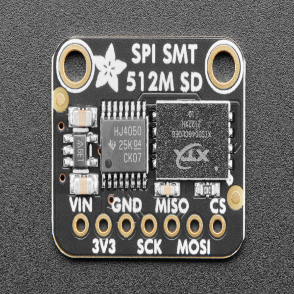 디바이스마트,MCU보드/전자키트 > 전원/신호/저장/응용 > SD/TF/메모리,Adafruit,SPI Flash SD Card - XTSD 512 MB [ada-4899],4Gbit (512MByte) / clock frequency 최대 50Mhz / ECC, NAND / 3V, 5V 로직 사용 가능 /  21.4 x 17.7 x 2.9mm