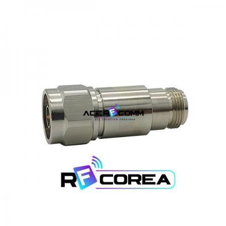 디바이스마트,커넥터/PCB > RF커넥터/케이블 > 감쇠기,알에프코리아,감쇠기 (Attenuator) N 2Watt 6GHz, 10dB,2Watt 6GHz, 10dB / 전력을 감쇠시키는 전자부품, 각 dB 별 감쇠및 커넥터 변환하여 감쇠 가능함 / 주문 생산