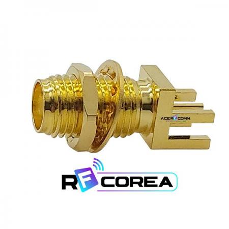 디바이스마트,커넥터/PCB > RF커넥터/케이블 > SMA 커넥터,알에프코리아,CON. SMA (F) B.H. End launch 1.2T,일반 RF 용으로 가장 많이 사용되는 커넥터로 DC ~ 18GHz 용의 해당 주파수에서 사용됨, 1.2T PCB에 측면에서 결합되며, 기구물 부착용임.