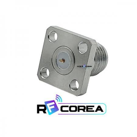 디바이스마트,커넥터/PCB > RF커넥터/케이블 > SMA 커넥터,알에프코리아,CON. SMA (F) 4Hole, PCB Mount,일반 RF 용으로 가장 많이 사용되는 커넥터로 DC ~ 18GHz 용의 해당 주파수에서 사용됨, 4개의 나사로 결합되는 용도이며, Flat pin 구조임