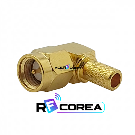디바이스마트,커넥터/PCB > RF커넥터/케이블 > SMA 커넥터,알에프코리아,CON. SMA (M) RA RG400,일반 RF 용으로 가장 많이 사용되는 커넥터로 DC ~ 18GHz 용의 해당 주파수에서 사용됨, RG400 케이블에 연결되는 기억자형 커넥터