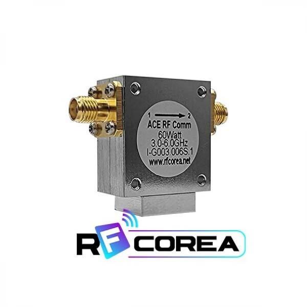 디바이스마트,커넥터/PCB > RF커넥터/케이블 > 기타 > 아이솔레이터,알에프코리아,아이솔레이터 (Coaxial Isolator), SMA 60Watt 3.0~6GHz,과도한 신호로부터 발생할수 있는 반사파로부터 시스템의 RF 구성 요소를 보호하는 2 포트 장치, 주문제작품, 이동통신용