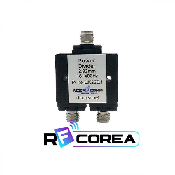 디바이스마트,커넥터/PCB > RF커넥터/케이블 > 기타 > 전력분배기,알에프코리아,전력분배기 (Power Divider), 2.92MM 2Way 20Watt 18~40GHz,RF 전력 분배기는 손실을 최소화하면서 입력 신호를 둘 이상의 출력 신호로 분할하는 수동 RF 기기, Microwave 및 5G용