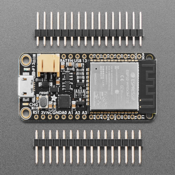 디바이스마트,MCU보드/전자키트 > 통신/네트워크 > 와이파이,Adafruit,HUZZAH32 – ESP32 Feather Board [ada-3405],WROOM-32 모듈, 듀얼 코어 ESP32기반의 보드 / SPI Flash 4MB /  WiFi 및 Bluetooth Classic/LE 지원