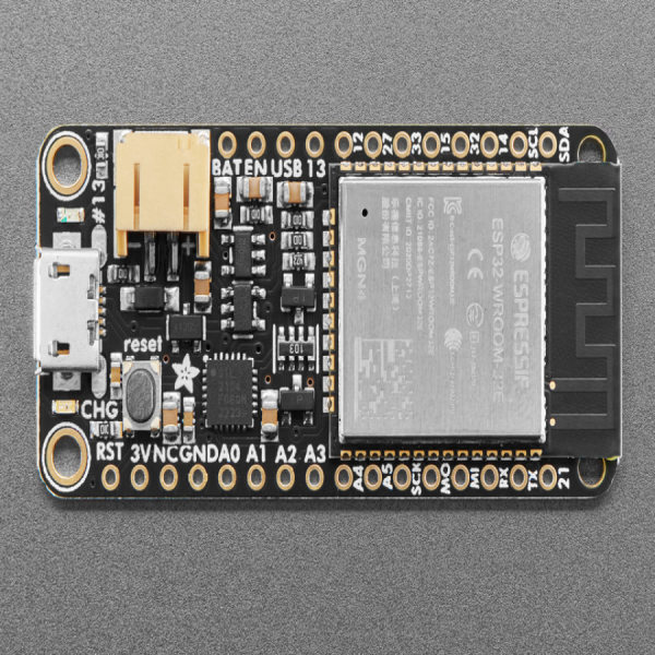 디바이스마트,MCU보드/전자키트 > 통신/네트워크 > 와이파이,Adafruit,HUZZAH32 – ESP32 Feather Board [ada-3405],WROOM-32 모듈, 듀얼 코어 ESP32기반의 보드 / SPI Flash 4MB /  WiFi 및 Bluetooth Classic/LE 지원