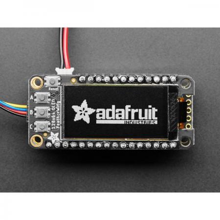 디바이스마트,MCU보드/전자키트 > 디스플레이 > LCD/OLED,Adafruit,FeatherWing 128x64 OLED Add-on For Feather - STEMMA QT/Qwiic [ada-4650],128x64 백색 OLED / 버튼 3개 / 1.3인치 / I2C