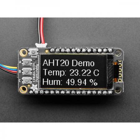 디바이스마트,MCU보드/전자키트 > 디스플레이 > LCD/OLED,Adafruit,FeatherWing 128x64 OLED Add-on For Feather - STEMMA QT/Qwiic [ada-4650],128x64 백색 OLED / 버튼 3개 / 1.3인치 / I2C