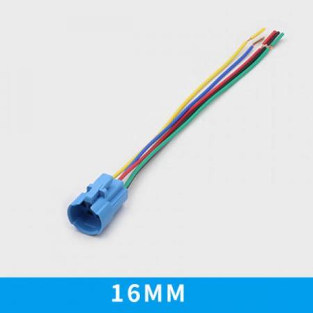디바이스마트,스위치/부저/전기부품 > 스위치 > 푸쉬버튼 스위치 > 악세사리,SZH,16파이 메탈 스위치 커넥터 케이블 [SZH-YY002],16mm 전용 / 조광형 / 약 15.5cm / 전선 0.5mm^2  / 5A