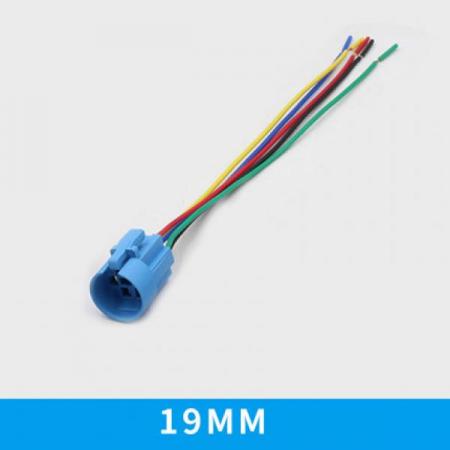 디바이스마트,스위치/부저/전기부품 > 스위치 > 푸쉬버튼 스위치 > 악세사리,SZH,19파이 메탈 스위치 커넥터 케이블 [SZH-YY003],19mm 전용 / 조광형 / 약 15.5cm / 전선 0.5mm^2  / 5A
