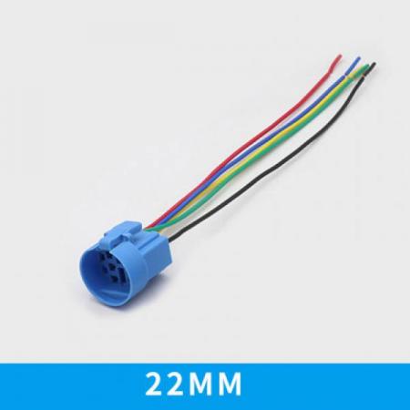 디바이스마트,스위치/부저/전기부품 > 스위치 > 푸쉬버튼 스위치 > 악세사리,SZH,22파이 메탈 스위치 커넥터 케이블 [SZH-YY004],22mm 전용 / 조광형 / 약 15.5cm / 전선 0.5mm^2  / 5A