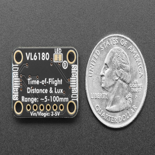 디바이스마트,MCU보드/전자키트 > 센서모듈 > 라이다/거리/초음파/라인 > 거리/근접센서,Adafruit,VL6180X Time of Flight Distance Ranging Sensor (VL6180) - STEMMA QT [ada-3316],VL6180X 는 ToF (Time of Flight) 거리센서로 레이저 빛이 센서로 돌아오는데 걸리는 시간을 감지하는데 사용