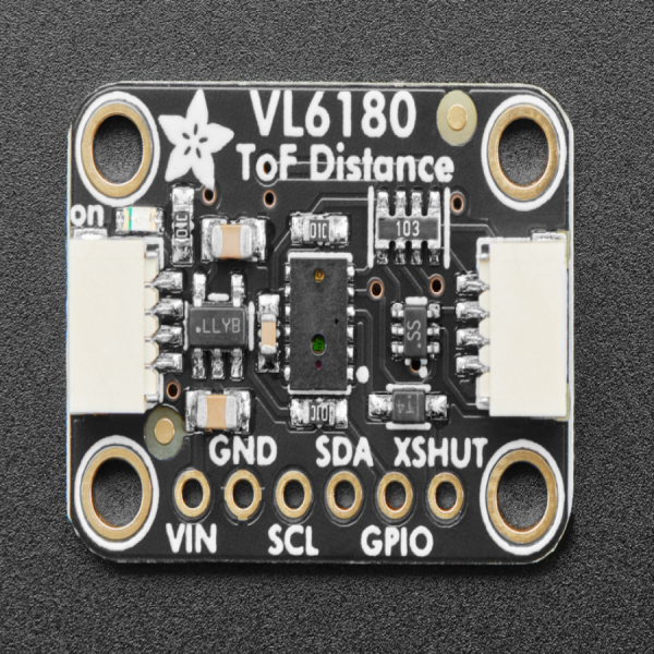 디바이스마트,MCU보드/전자키트 > 센서모듈 > 라이다/거리/초음파/라인 > 거리/근접센서,Adafruit,VL6180X Time of Flight Distance Ranging Sensor (VL6180) - STEMMA QT [ada-3316],VL6180X 는 ToF (Time of Flight) 거리센서로 레이저 빛이 센서로 돌아오는데 걸리는 시간을 감지하는데 사용