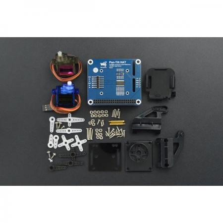 디바이스마트,MCU보드/전자키트 > 카메라/비디오 > 스캐너/기타/악세사리,DFROBOT,Pan-Tilt HAT (Raspberry Pi, Jetson Nano 호환) [FIT0731],카메라 움직임, 광도 감지 제어 가능 / 영상 모니터링,인식 및 추적에 적합 / I2C 통신 / TSL25911FN 내장 / 3.3V, 5V ※카메라 미포함