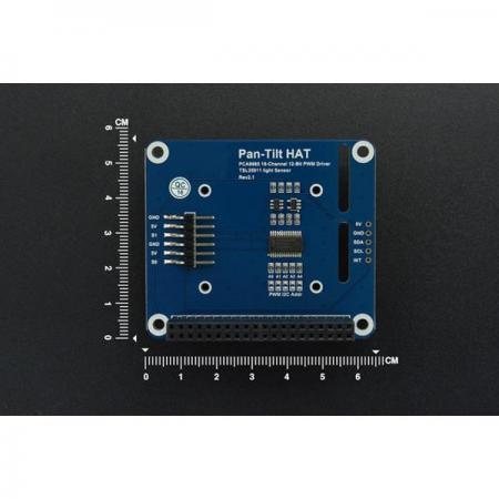 디바이스마트,MCU보드/전자키트 > 카메라/비디오 > 스캐너/기타/악세사리,DFROBOT,Pan-Tilt HAT (Raspberry Pi, Jetson Nano 호환) [FIT0731],카메라 움직임, 광도 감지 제어 가능 / 영상 모니터링,인식 및 추적에 적합 / I2C 통신 / TSL25911FN 내장 / 3.3V, 5V ※카메라 미포함