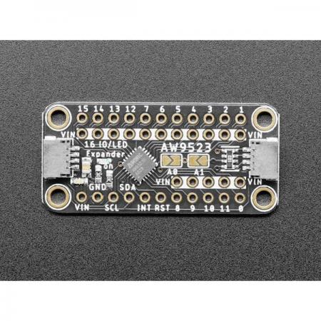 디바이스마트,오픈소스/코딩교육 > 아두이노 > 아두이노 호환보드,Adafruit,AW9523 GPIO Expander and LED Driver Breakout - STEMMA QT/Qwiic [ada-4886],I/O핀 16개 / LED 드라이브 모드에서 8비트 선형 디밍 / 4개의 I2C 주소 옵션 / 작동 전압 2.5V ~ 5.5V / 아두이노, 라즈베리파이 호환