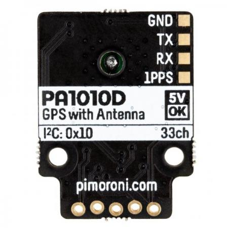 디바이스마트,MCU보드/전자키트 > 통신/네트워크 > GNSS/GPS > 일반용 GPS 모듈,Pimoroni,PA1010D GPS Breakout [PIM525],날짜, 시간, 위도, 경도, 속도, 고도 데이터 추출 가능 / 세라믹 안테나가 내장된 PA1010D GPS 수신기 모듈 / I2C / 3~5V / 라즈베리파이, 아두이노 호환