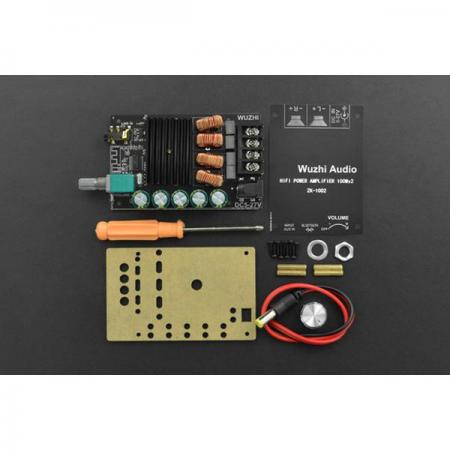 디바이스마트,MCU보드/전자키트 > 음악/앰프/녹음 > 앰프/증폭,DFROBOT,HIFI 디지털 블루투스 앰프 - 100W * 2 [DFR0804],전원 공급 5-27V / 입력 AUX + Bluetooth 5.0 / 출력 100W*2 / 스테레오 / 50W-300W, 4Ω-8Ω 스피커 호환