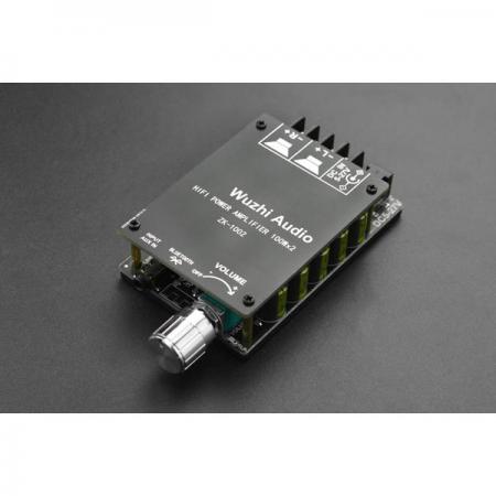 디바이스마트,MCU보드/전자키트 > 음악/앰프/녹음 > 앰프/증폭,DFROBOT,HIFI 디지털 블루투스 앰프 - 100W * 2 [DFR0804],전원 공급 5-27V / 입력 AUX + Bluetooth 5.0 / 출력 100W*2 / 스테레오 / 50W-300W, 4Ω-8Ω 스피커 호환