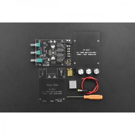디바이스마트,MCU보드/전자키트 > 음악/앰프/녹음 > 앰프/증폭,DFROBOT,Bass Treble 블루투스 앰프 - 50W * 2 [DFR0806],저음 및 고음역대 독립 제어 가능 / 전원 공급 9-24V / 입력 AUX + Bluetooth 5.0 / 출력 50W*2 / 스테레오 / 15W-100W, 4Ω-8Ω 스피커 호환