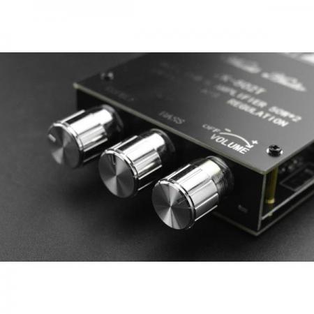 디바이스마트,MCU보드/전자키트 > 음악/앰프/녹음 > 앰프/증폭,DFROBOT,Bass Treble 블루투스 앰프 - 50W * 2 [DFR0806],저음 및 고음역대 독립 제어 가능 / 전원 공급 9-24V / 입력 AUX + Bluetooth 5.0 / 출력 50W*2 / 스테레오 / 15W-100W, 4Ω-8Ω 스피커 호환