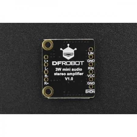 디바이스마트,MCU보드/전자키트 > 음악/앰프/녹음 > 앰프/증폭,DFROBOT,Fermion: PAM8403 3W Mini Audio Stereo Amplifier - W2.54 (Breakout) [DFR0119-O],스테레오 서라운드 사운드 구현 가능 / 입력 전원 3.3-5.5V / 파워 3W (4Ω, 5V) / 핀 간격 2.54mm / 18x20mm