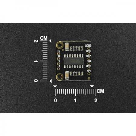 디바이스마트,MCU보드/전자키트 > 음악/앰프/녹음 > 앰프/증폭,DFROBOT,Fermion: PAM8403 3W Mini Audio Stereo Amplifier - W2.54 (Breakout) [DFR0119-O],스테레오 서라운드 사운드 구현 가능 / 입력 전원 3.3-5.5V / 파워 3W (4Ω, 5V) / 핀 간격 2.54mm / 18x20mm
