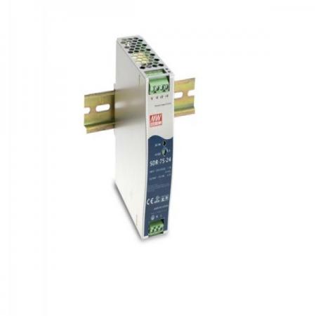 디바이스마트,전원/파워/배터리 > SMPS > DIN Rail 타입,MEANWELL,SDR-75-24,DIN Rail 타입 1채널 76W SMPS / 출력전압 : 24V / 출력전류 : 3.2A / 입력전압 : AC 88~264V / 변환효율 : 89% / MEANWELL