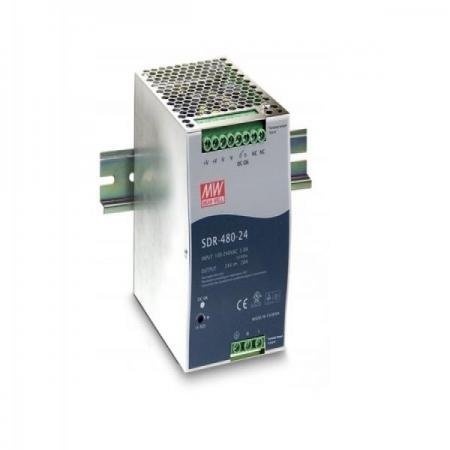 디바이스마트,전원/파워/배터리 > SMPS > DIN Rail 타입,MEANWELL,SDR-480-24,DIN Rail 타입 1채널 480W SMPS / 출력전압 : 24V / 출력전류 : 20A / 입력전압 : AC 90~264V / 변환효율 : 94% / MEANWELL