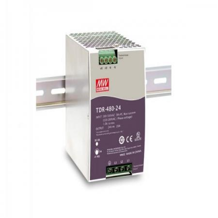 디바이스마트,전원/파워/배터리 > SMPS > DIN Rail 타입,MEANWELL,TDR-480-48,DIN Rail 타입 1채널 480W SMPS / 출력전압 : 48V / 출력전류 : 10A / 입력전압 : AC 340~550V / 변환효율 : 93% /  MEANWELL