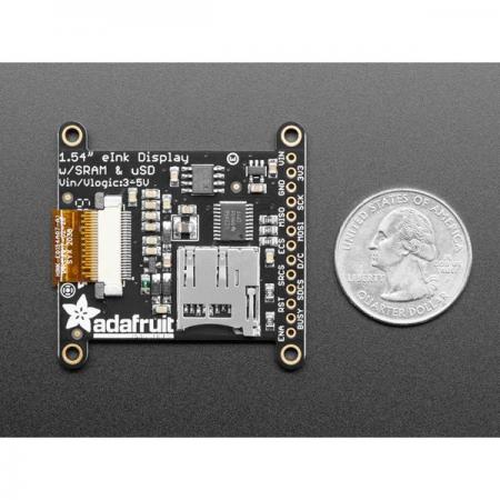 디바이스마트,MCU보드/전자키트 > 디스플레이 > LCD/OLED,Adafruit,1.54inch Tri-Color eInk/ePaper 200x200 Display with SRAM - SSD1681 Driver [ada-4868],1.54인치 eInk/ePaper 디스플레이 / 전원 차단시에도 이미지 볼 수 있음 / microSD 슬롯 / 3V, 5V 로직 호환